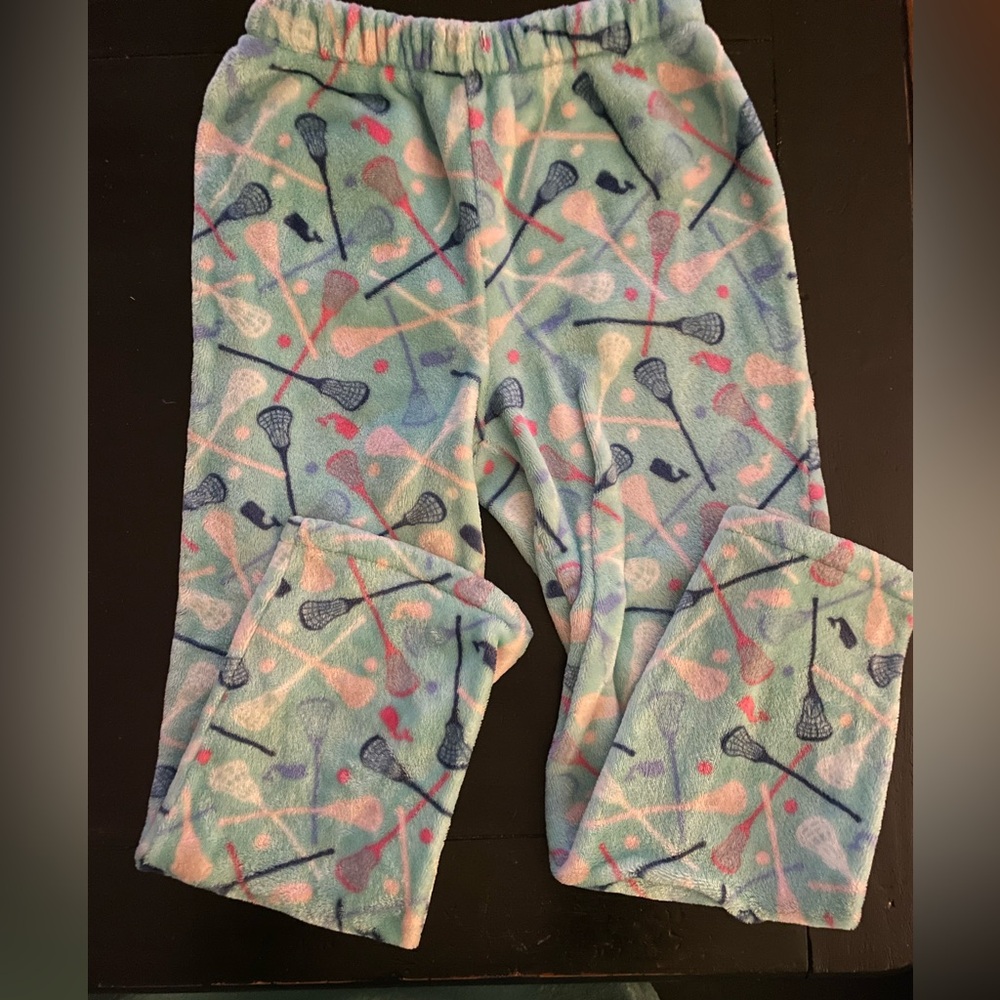 Vineyard Vines Kids Pajama Bottoms - Blue and Pink Lacrosse Print